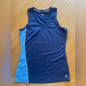 ALO Yoga Navy Tank with Light Blue Side Panel